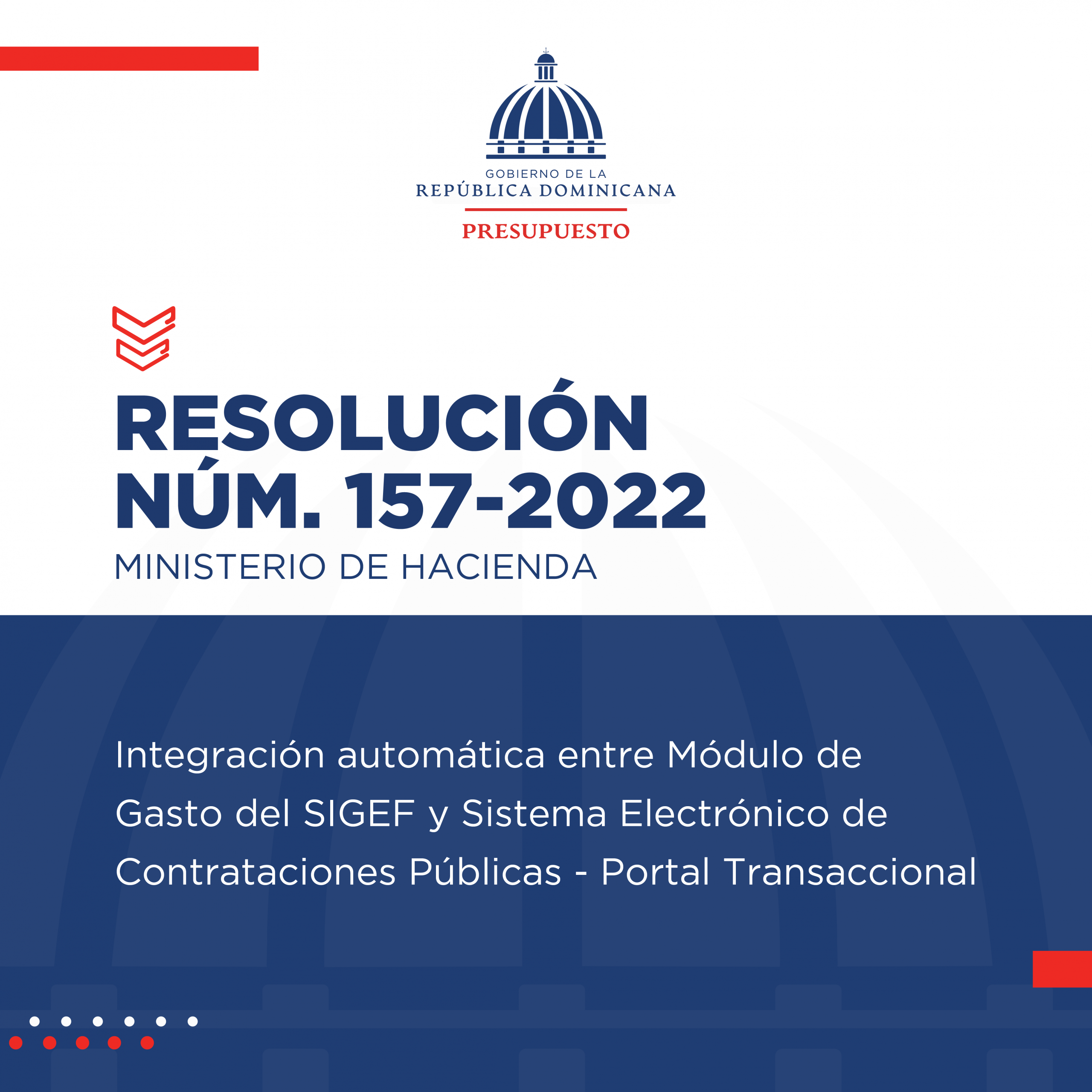 Resolución de Hacienda establece integración automática entre SIGEF y Portal Transaccional de Compras