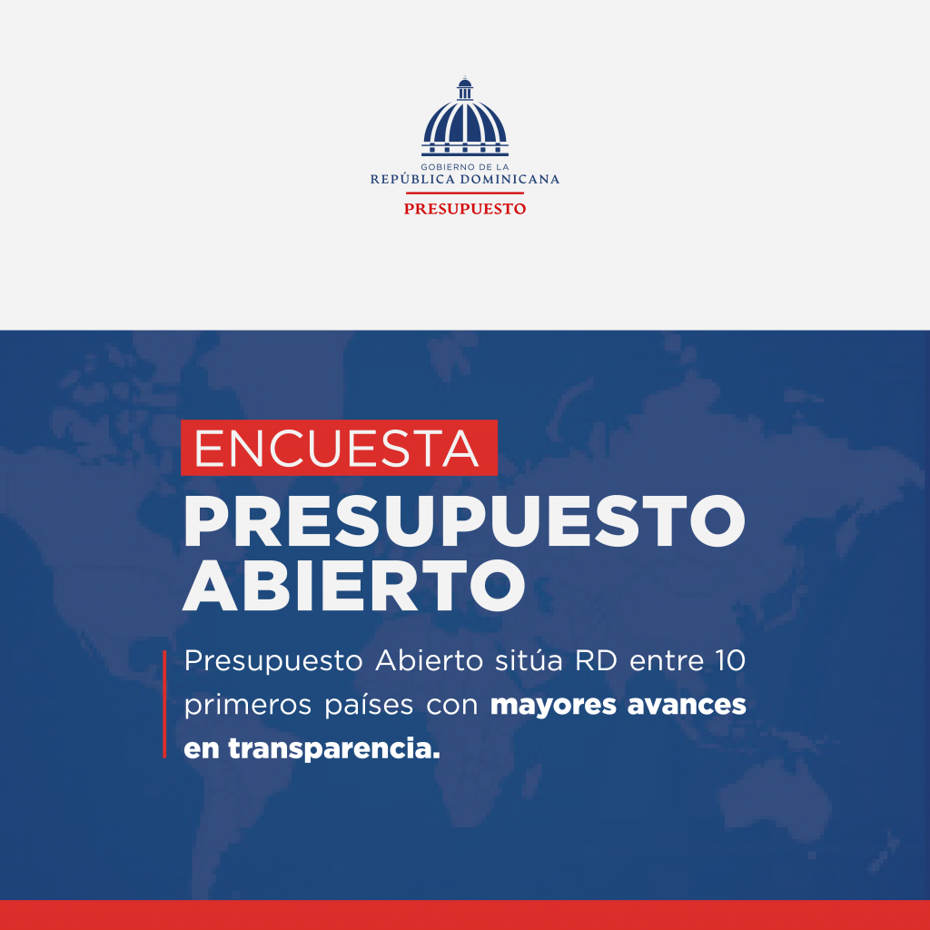 Encuesta de Presupuesto Abierto sitúa RD entre 10 primeros países con mayores avances en transparencia